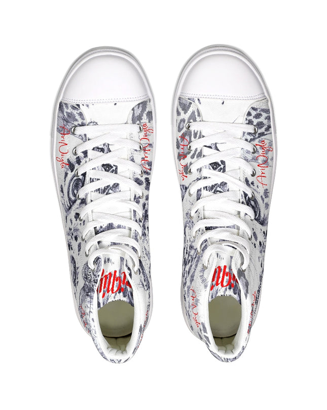 AriNiyla Animal Print Red Signature Hightop Women Shoe
