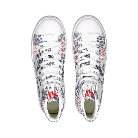 AriNiyla Animal Print Red Signature Hightop Women Shoe