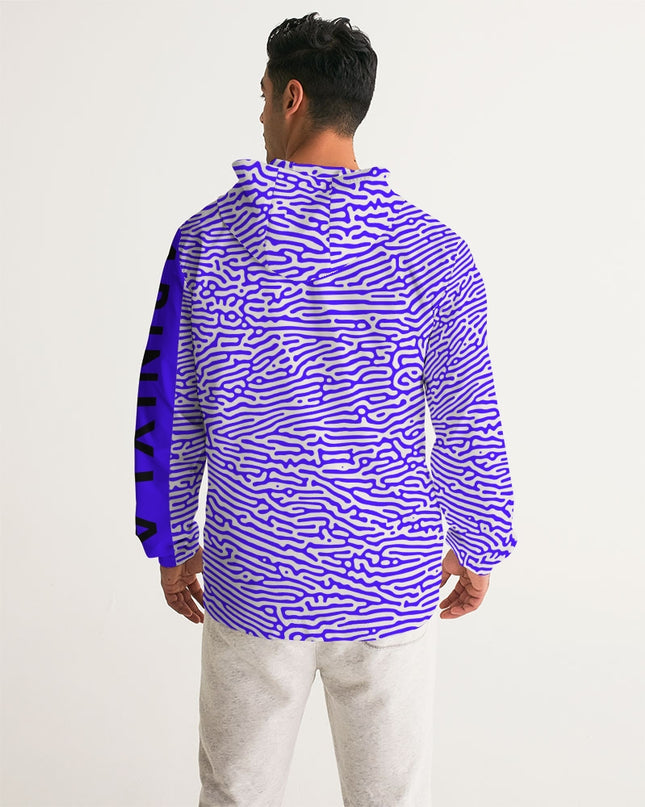 AriNiyla Blue Scaled Men's Windbreaker Jacket