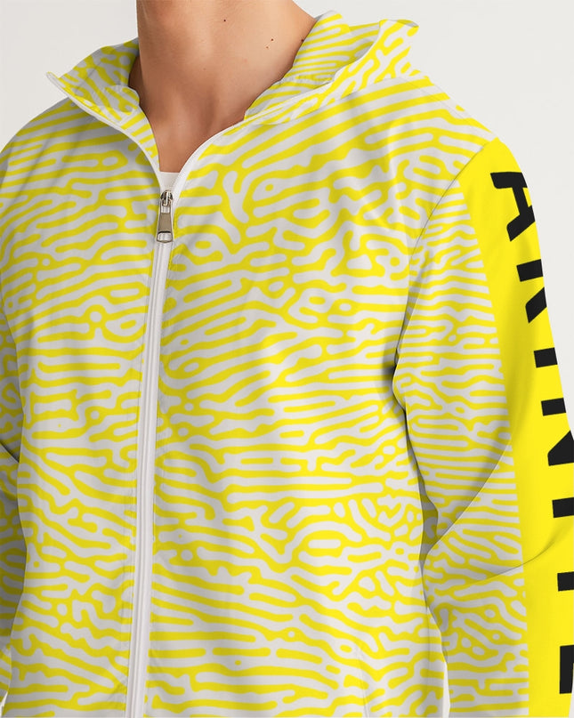 AriNiyla Yellow Scaled Men's Windbreaker Jacket