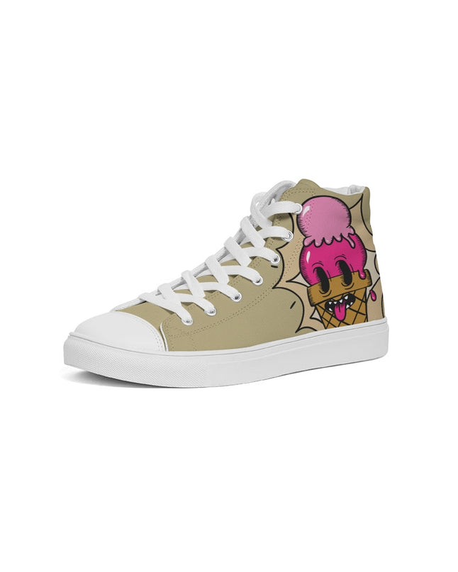 AriNiyla the Brand Ice Cream Khaki Women's High Top Canvas Shoe
