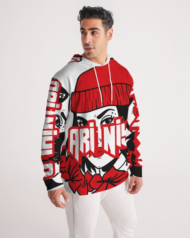 AriNiyla Red White and Black Logo Men Hoodie