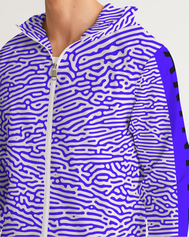 AriNiyla Blue Scaled Men's Windbreaker Jacket