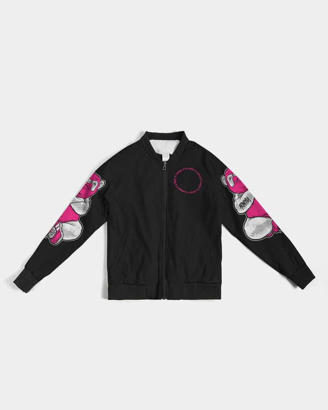 AriNiyla 2 Sleeve Pink Panda Women's Bomber Jacket