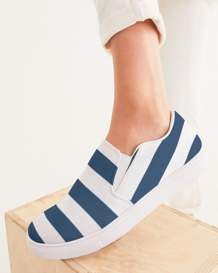 AriNiyla Blue Stripes Women's Slip-On Shoe
