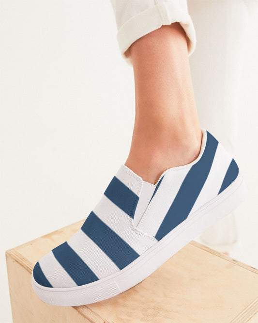 AriNiyla Blue Stripes Women's Slip-On Shoe