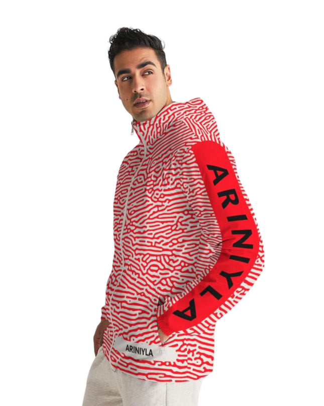 AriNiyla's Unisex Red Print Windbreaker