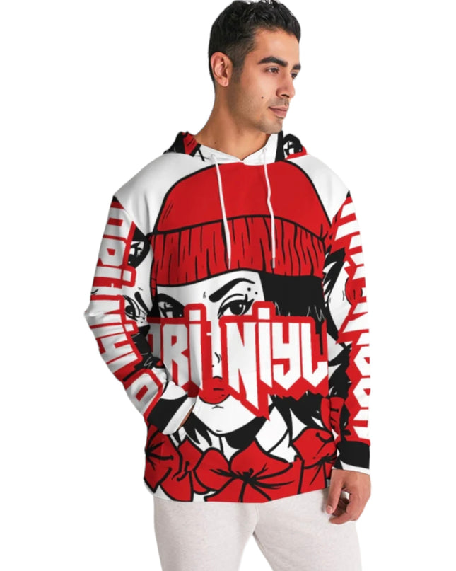 AriNiyla Red White and Black Logo Men Hoodie