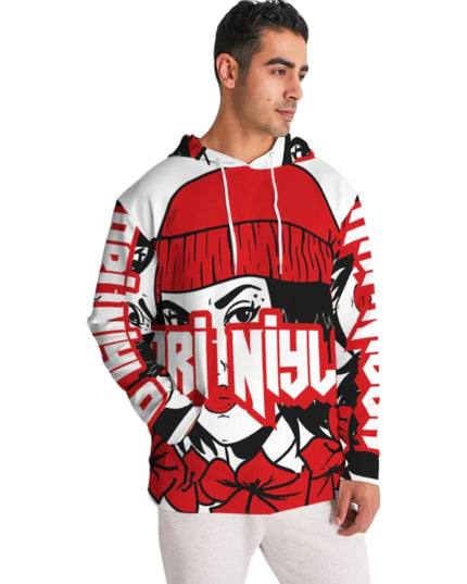 AriNiyla Red White and Black Logo Men Hoodie